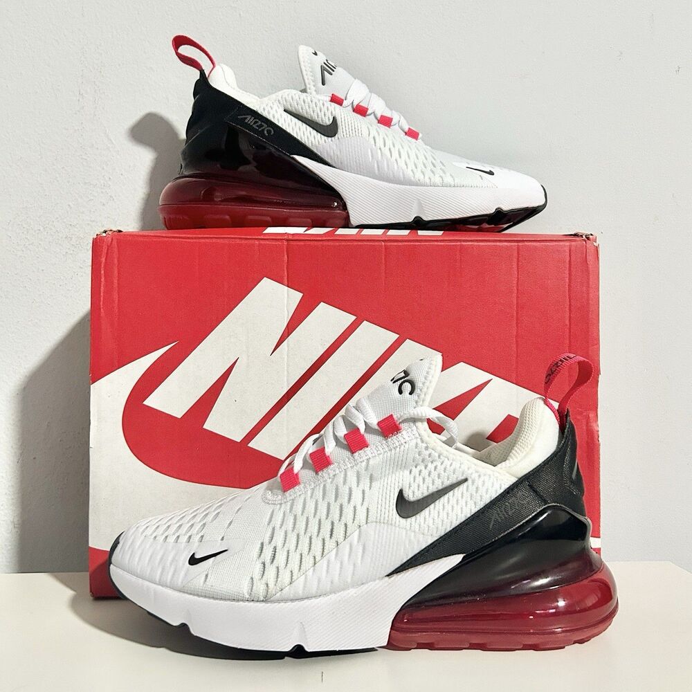 Nike Air Max 270 GS “White Siren Red” Womens Size 6.5 Kids 5Y Lifestyle Sneakers